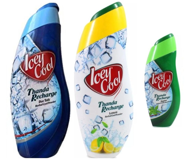 Combo of Labolia Icey Cool Regular (50 g) with Lemon (300 g) & Deo Talc (300 g) Herbal Cool Powder (Set of 3)