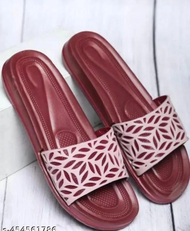 Sliders for Women (Maroon, 4)