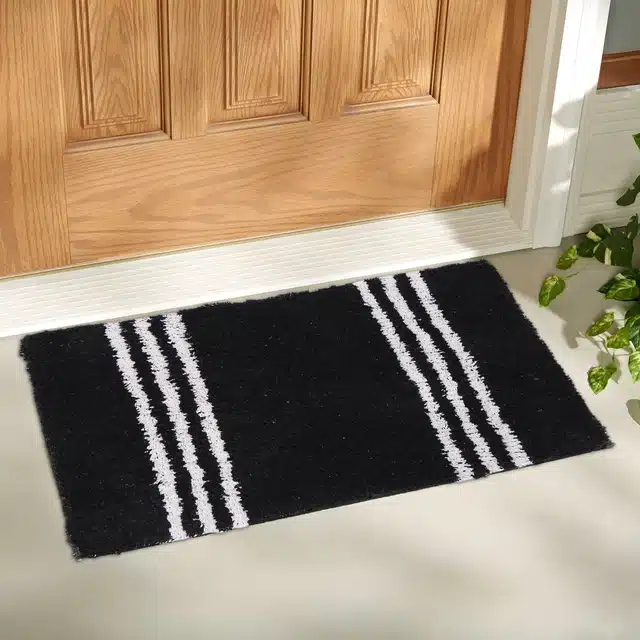 Soft Cotton Anti Skid Door Mats (Multicolor, 35x55 cm)