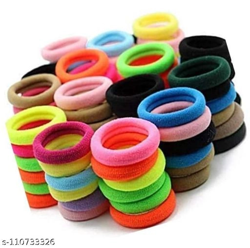 Rubber Hair Bands for Women & Girls (Multicolor, Pack of 30)