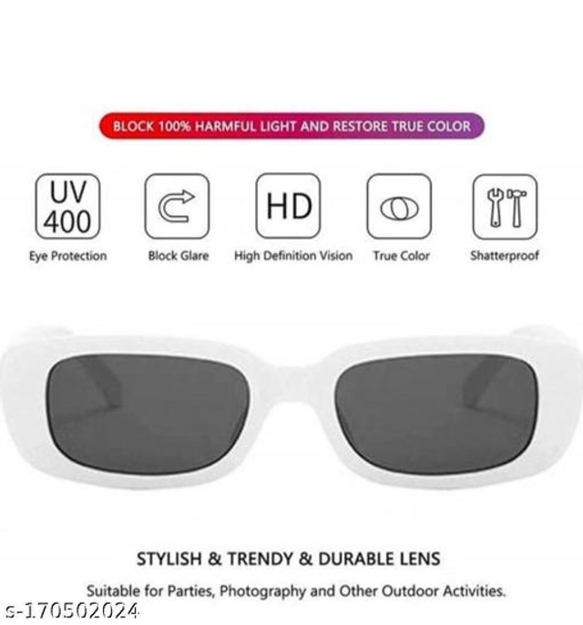 UV Protected Sunglasses for Men & Women (Black & White)