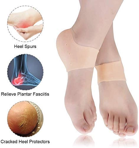 Heel Pad Socks for Pain Relief Dry Hard Cracked Heel Repair (Pack of 1)