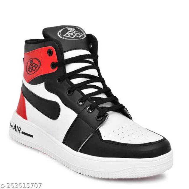 Sneakers for Men (Red & White, 6)