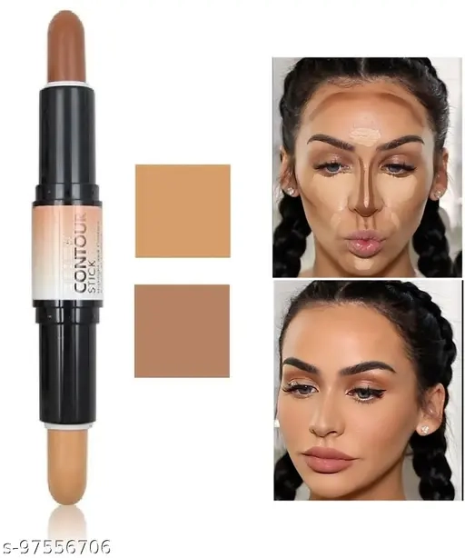 Combo of Makeup Primer with Fixer, Concealer, Contour Stick & Blender (Set of 5)