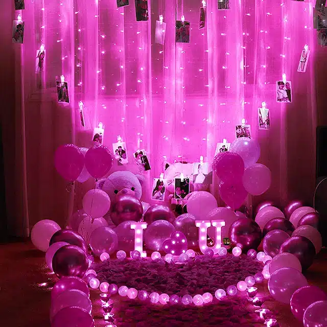 LED Pixel String & Rice Light for Festive Decoration (Pink, 15 m)