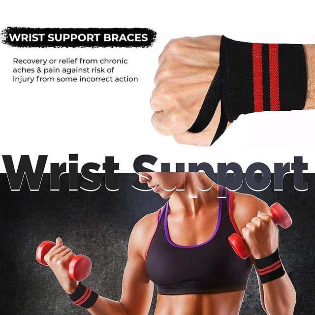 Gym Wrist Supporter for Men & Women (Multicolor, Set of 1)