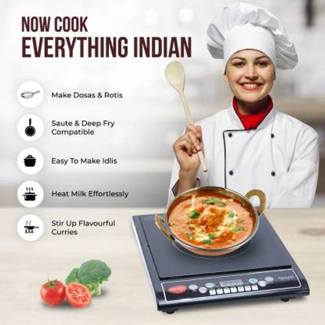 Pigeon Favourite IC 1800 W Induction Cooktop (Black, Push Button)