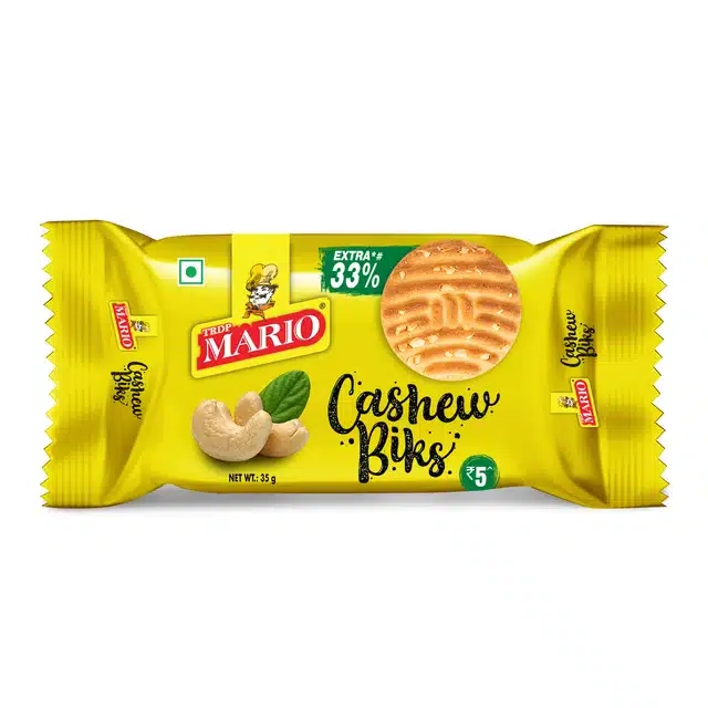 Mario Cashew Biks Biscuits 12X35 g (Pack Of 12)