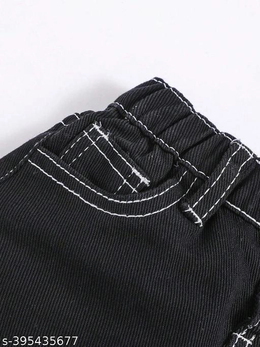 Denim Jeans for Boys (Black, 7-8 Years)