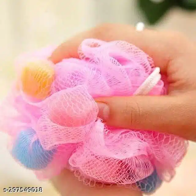 Plastic Bathing Loofah (Multicolor, Pack of 4)