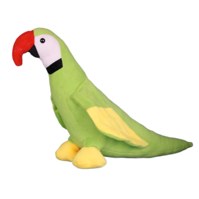 King Parrot Soft Stuffed Animal Toy for Kids (Green)