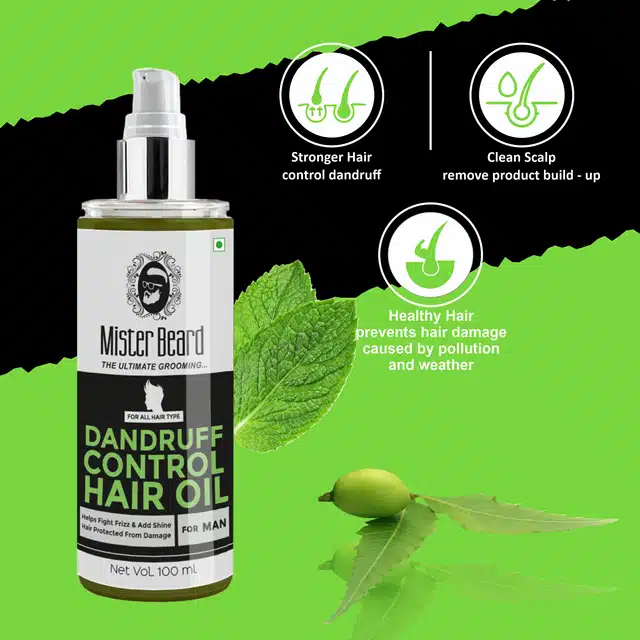 Mister Beard Dandruff Control Hair Oil (Pack Of 1, 100 ml) (MI-13)