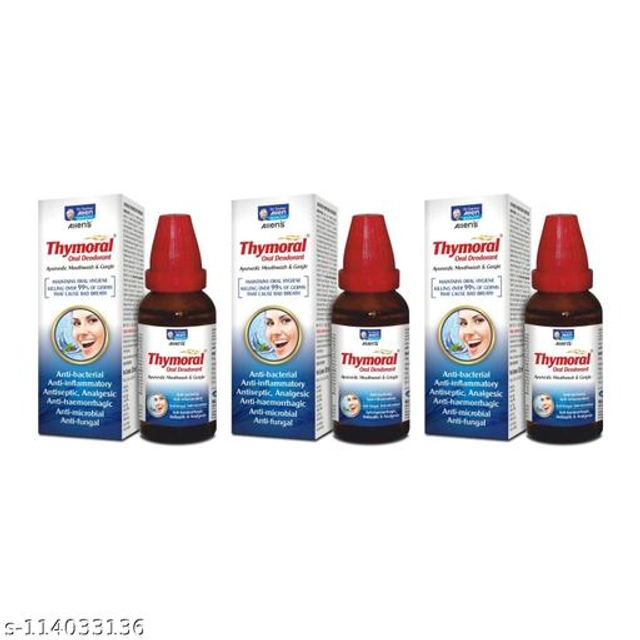 Allen's Thymoral Oral Mouthwash (30 ml, Pack of 3)