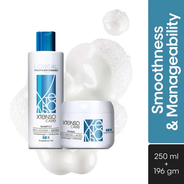 Loreal Xtenso Care Shampoo (250 ml) with Hair Mask (196 g) (Set of 2)