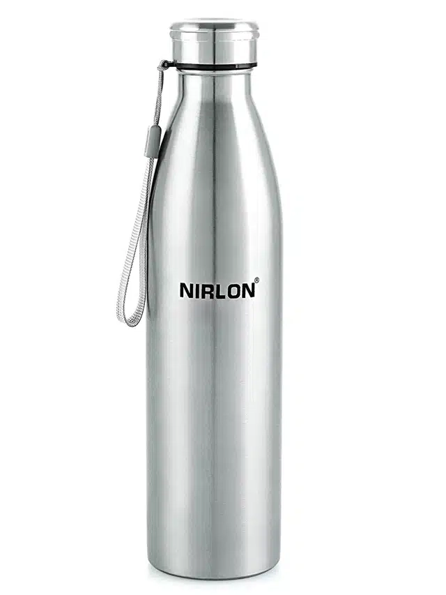 Nirlon Stainless Steel Single Wall Plain Water Bottle (1000 ml, Set Of 1)