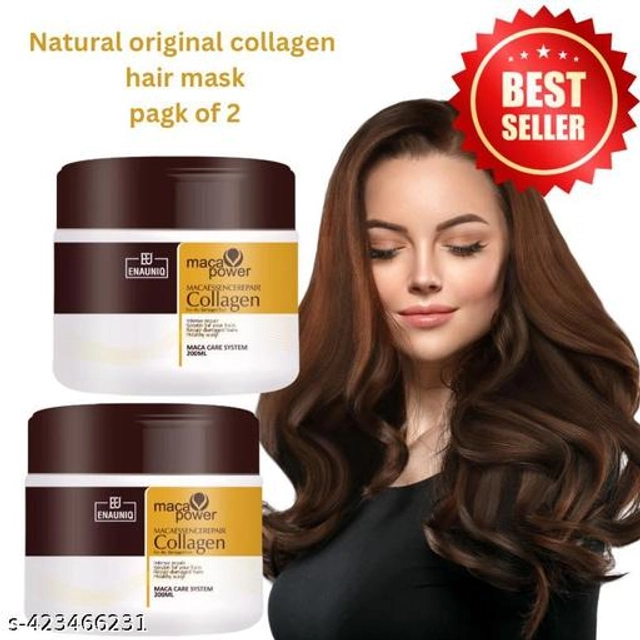 Enauniq Maca Power Collagen Hair Treatment Cream (200 ml, Pack of 2)