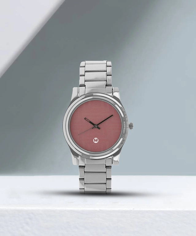 Analog Watch for Women (Silver & Pink)