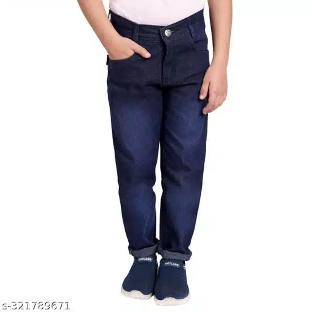 Jeans for Boys (Navy Blue, 0-3 Months)