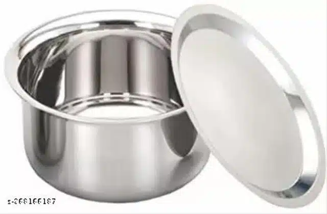 Stainless Steel Tope with Lid (Silver, 2000 ml)