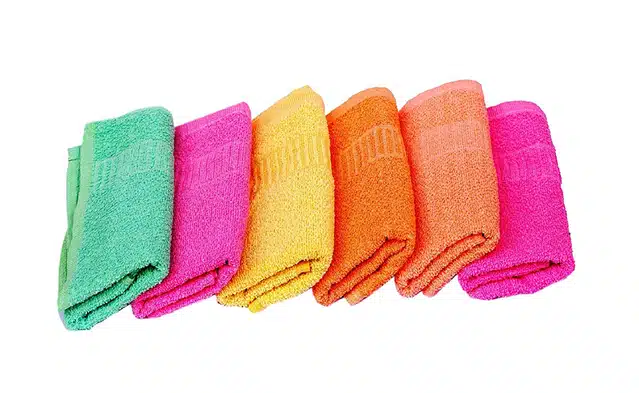 Cotton High Absorbent Antibacterial Hand Towels (Pack of 6) (Multicolor, 12x18 inches)