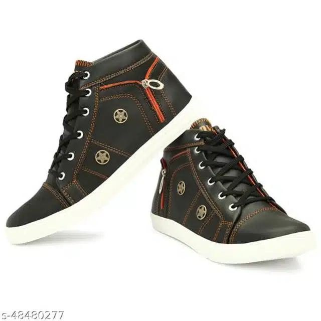 Casual Shoes for Men (Black, 6)