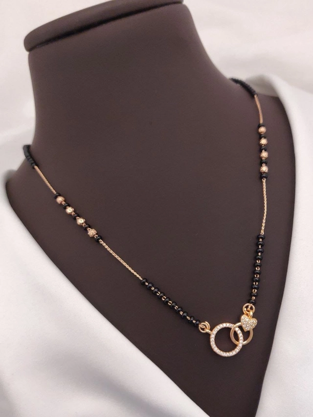 Alloy Gold Plated Mangalsutra for Women (Rose Gold)