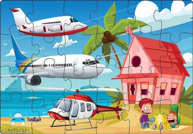 Plastic Jigsaw Puzzle for Kids (Multicolor, Set of 1)