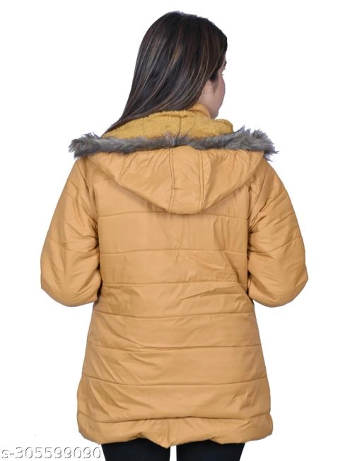 Nylon Jacket for Women (Mustard, L)