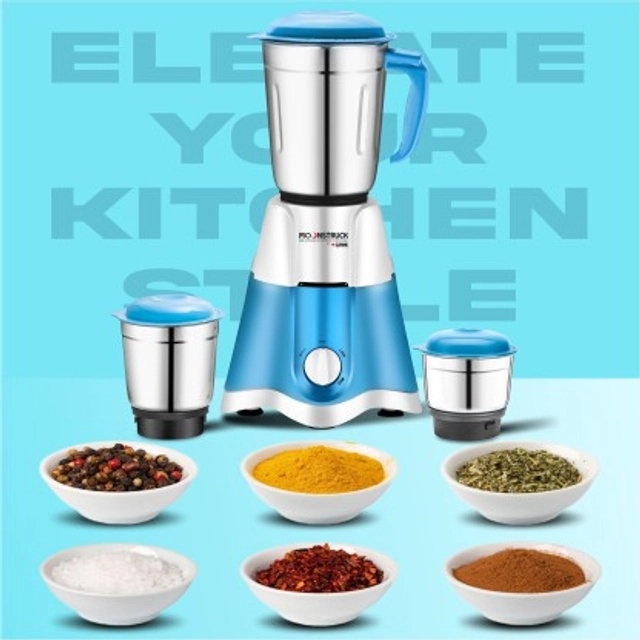 MOONSTRUCK ultra powerful 750 Watt 3 jars Mixer Grinder - (Blue)