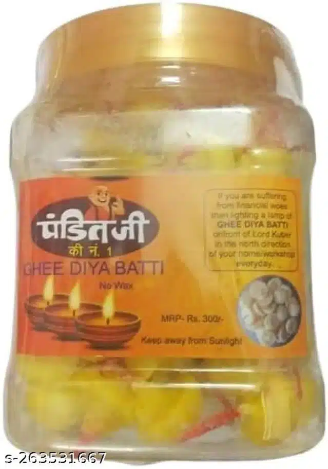 Ghee Diya Batti (Pack of 100)