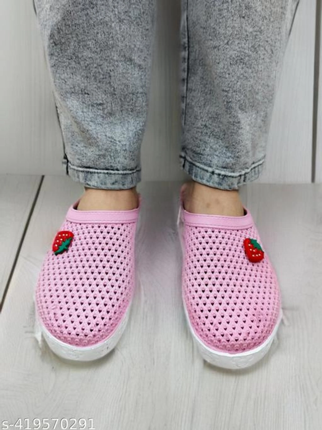 Clogs for Women (Pink, 4)