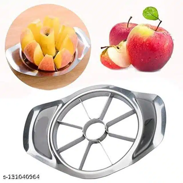 Stainless Steel Pizza Cutter with Fruits Slicer (Silver, Set of 2)