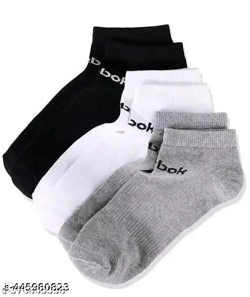 Cotton Socks for Men (Multicolor, Set of 3)