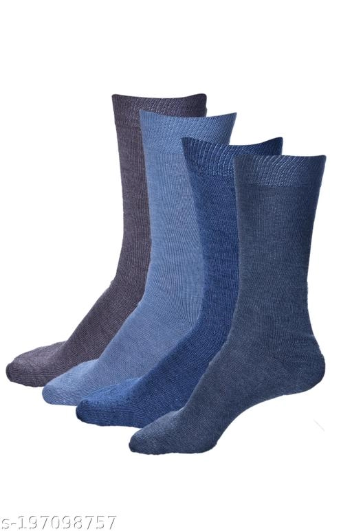 Woolen Socks for Men (Multicolor, Free Size) (Pack of 4)