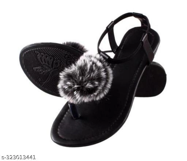 Flats for Women (Black, 4)