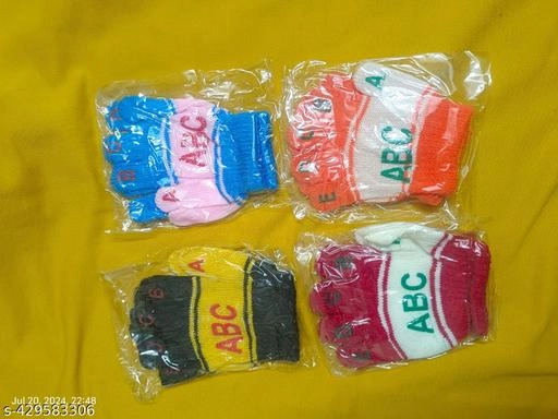 Woolen Gloves for Kids (Multicolor, 2-3 Years) (Set of 4)