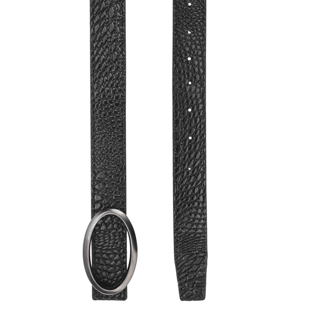 Artificial leather Belt for Women (Black & Grey)