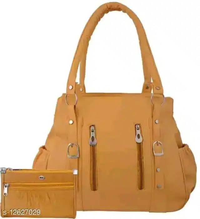 Women's Handbag with Purse (Mustard)