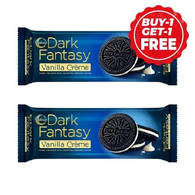 Sunfeast Dark Fantasy Biscuit Vanilla Creme 2X83 g (Buy 1 Get 1 Free)