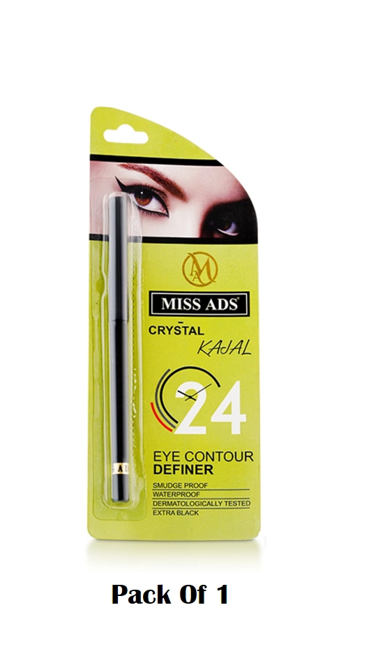 Miss Ads Crystal 24hr Smudgeproof Waterproof Kajal (Black)