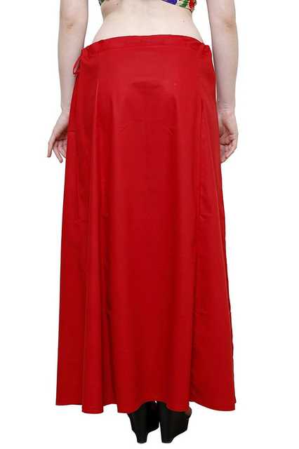 Pinak Cotton Women Readymade Petticoats (Red) (PS-232)