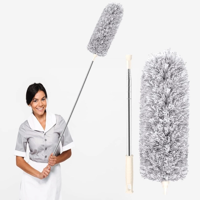 Microfiber Bendable & Extendable Multipurpose Cleaning Duster (Grey)