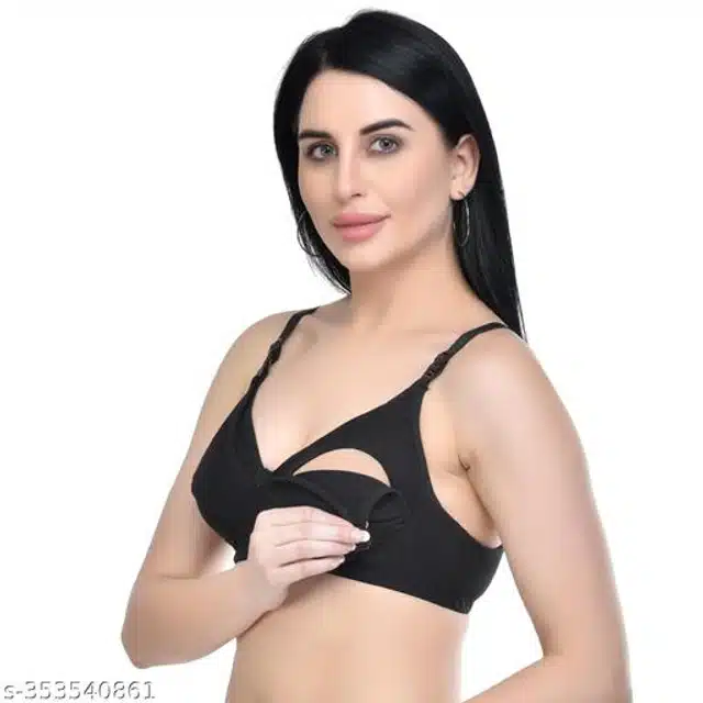 Cotton Blend Feeding Bra for Women (Assorted, 32C) (Pack of 2)