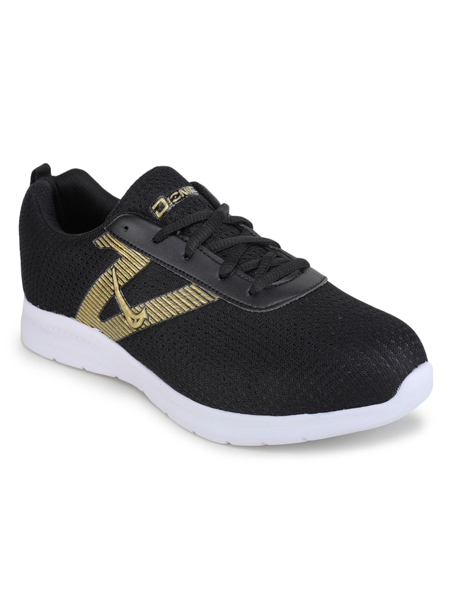 Sports Shoes for Men (Black & Gold, 6)