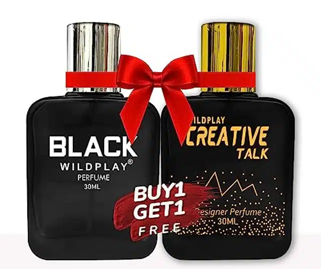 Wildplay Black & Creative Talk Perfume Body Spray (Pack of 2, 30 ml)