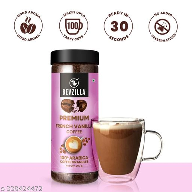 Bevzilla Instant Premium French Vanilla Coffee Powder (200 g)