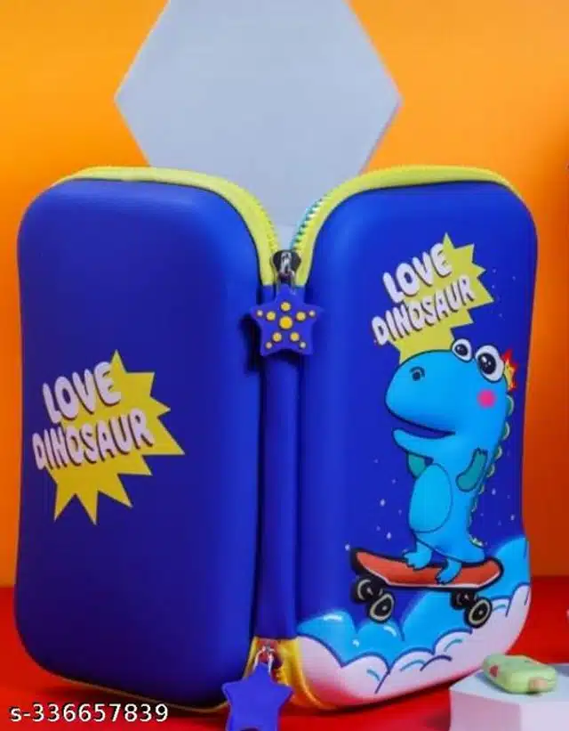 Dinosaur Theme Pencil Case (Blue)