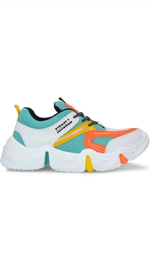 Women's Lace Up Casual Sneakers (Multicolor, 8) (JF-125)