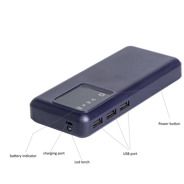 Fast Charging Power Bank (Blue, 20000 Mah)