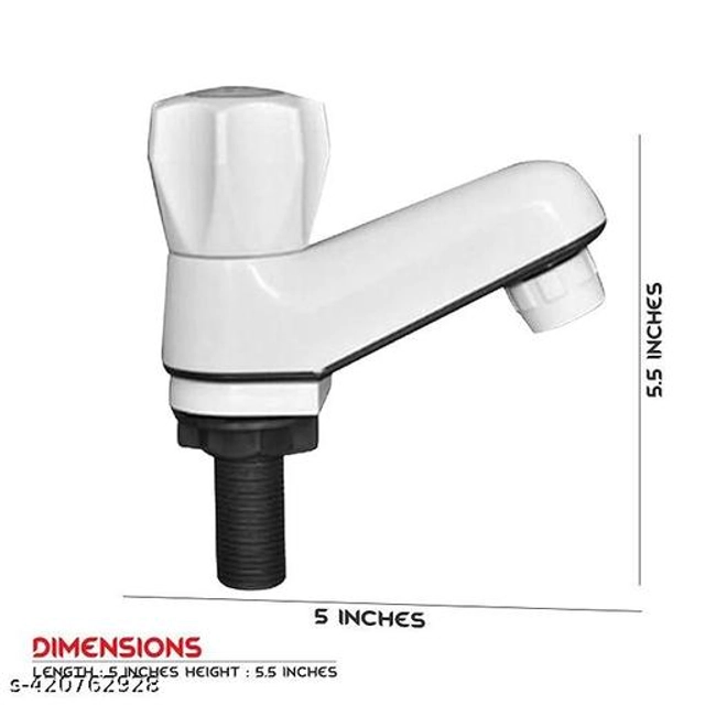 Plastic Pillar Neck Tap (White)